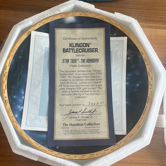 Star Trek The Voyagers Collection Fleet Ships With COA By Hamilton - Picture 5 of 5